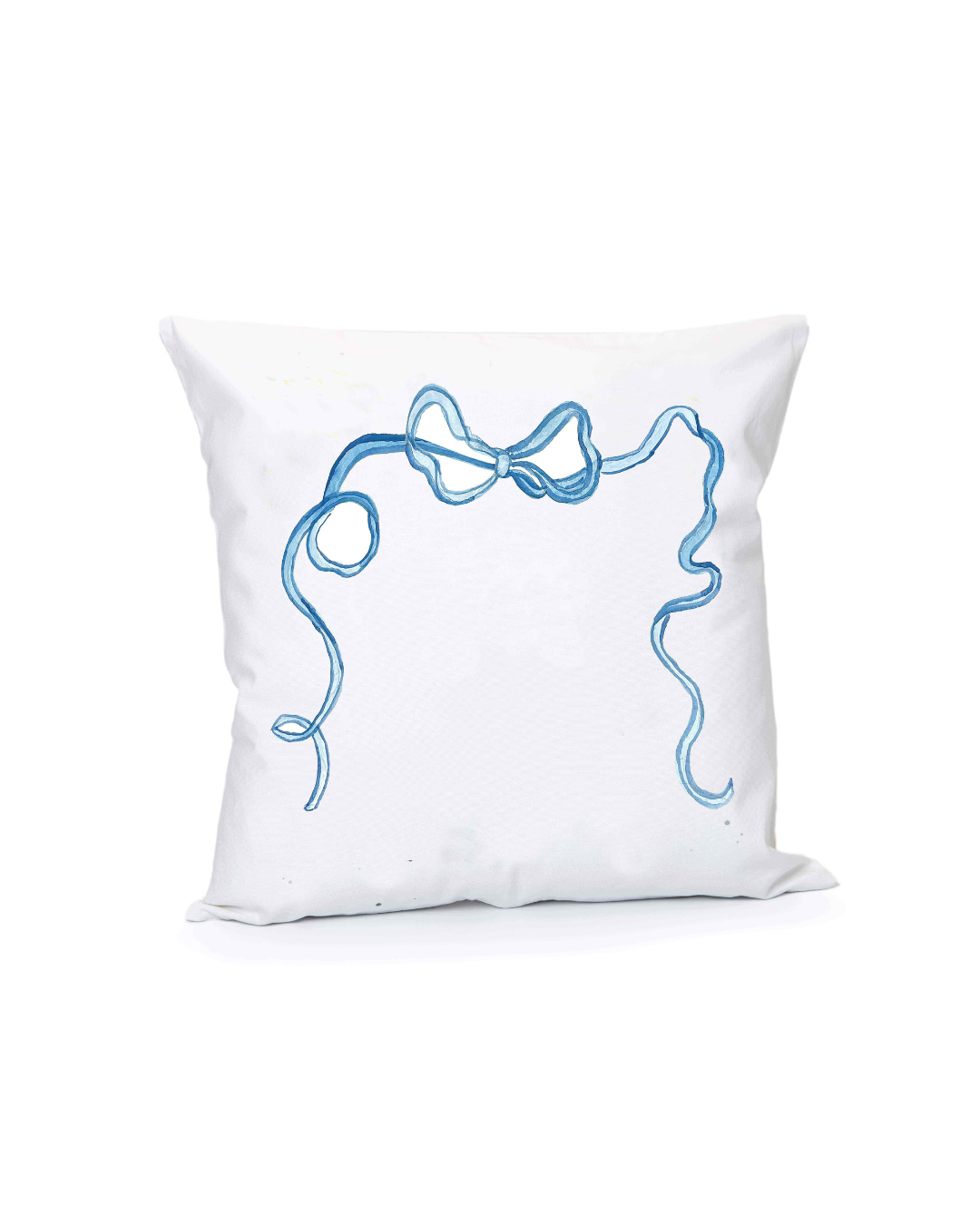 Blue Bow Pillow