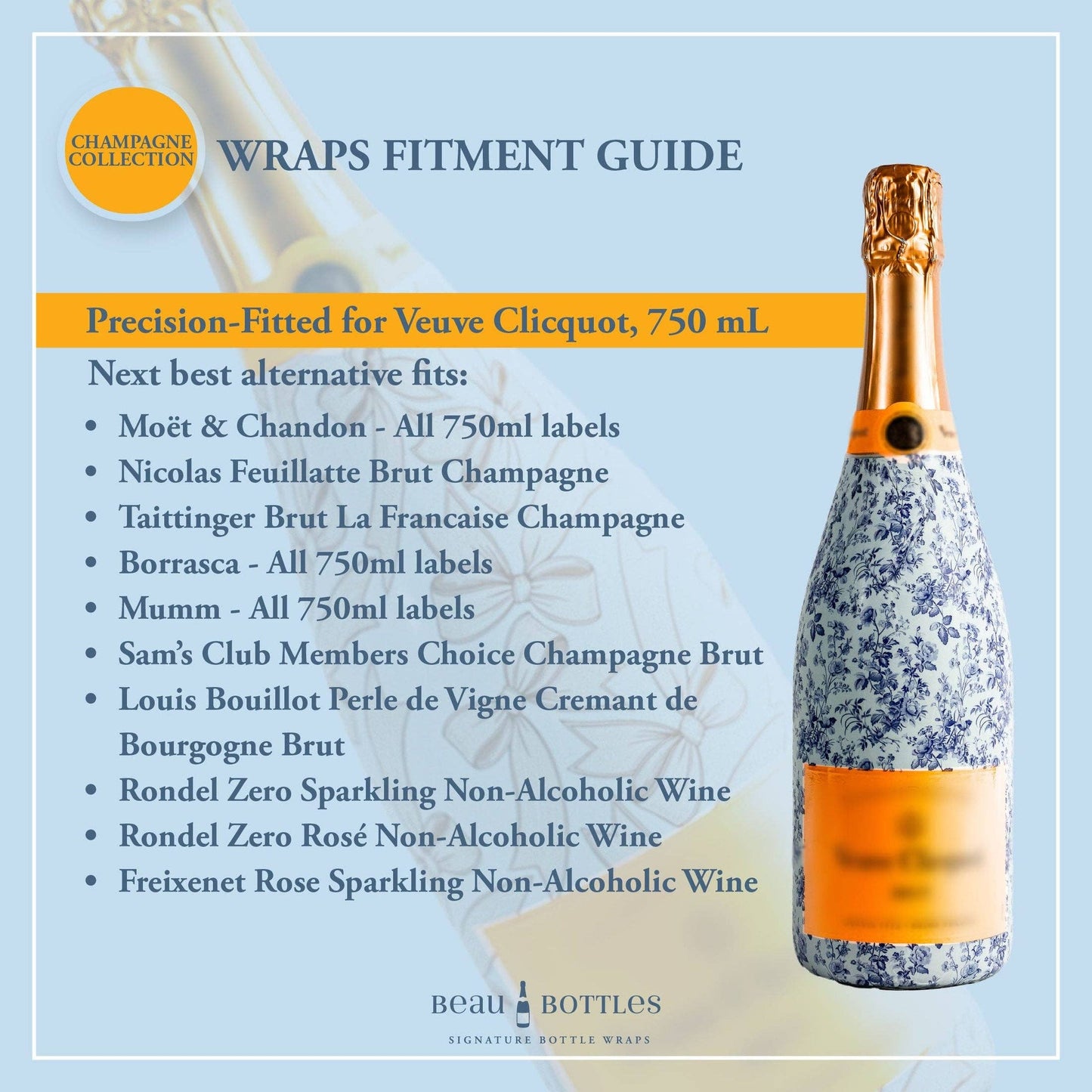 Beau Bottles Pretty in Bows- Champagne Collection