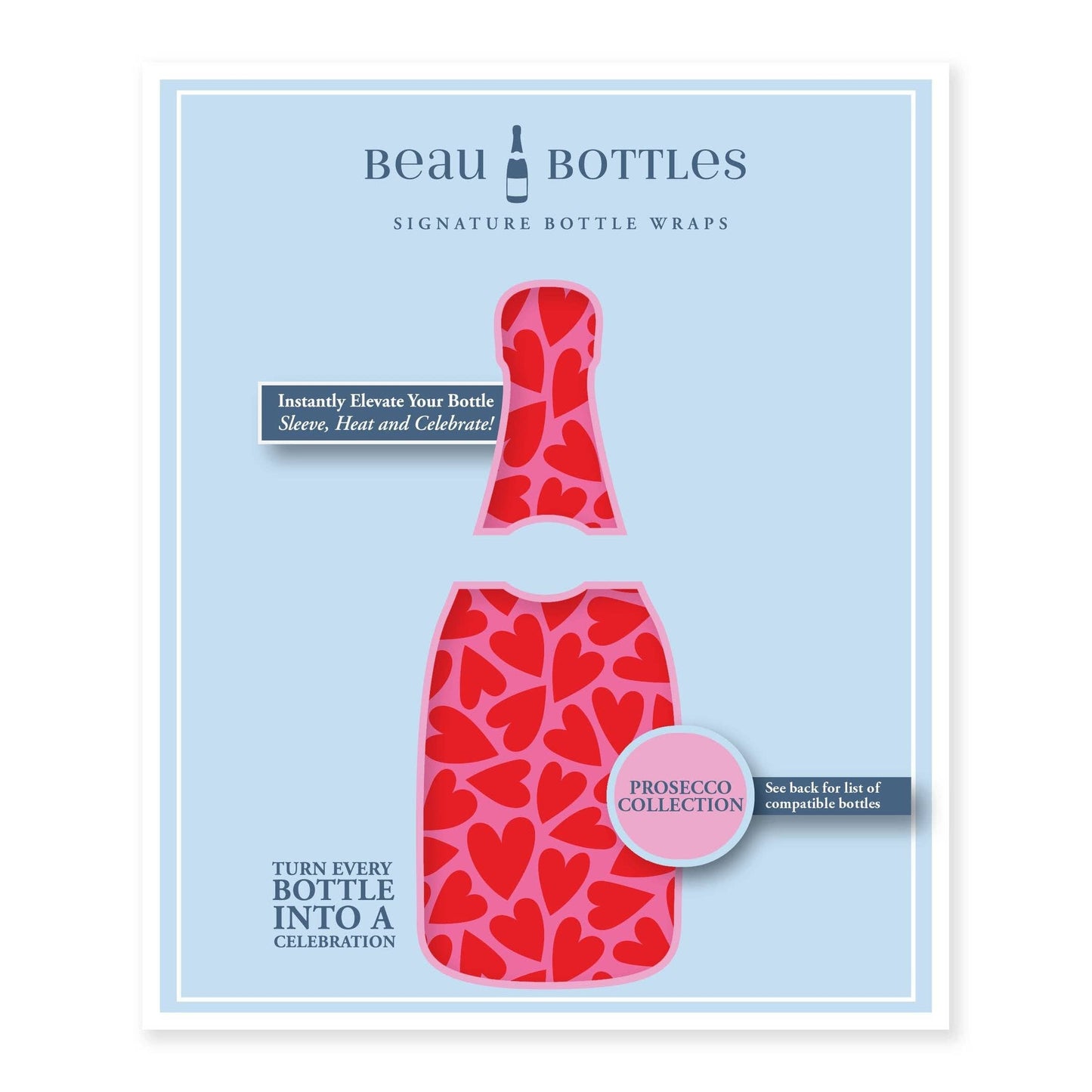 Beau Bottles Pop Hearts  - Prosecco Collection