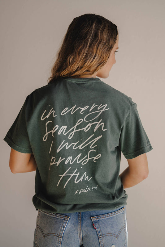 In Every Season Tee | Women's Christian Tee : L