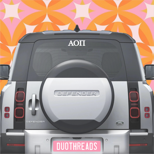 Sorority Car Decal: ALPHA OMICRON PI