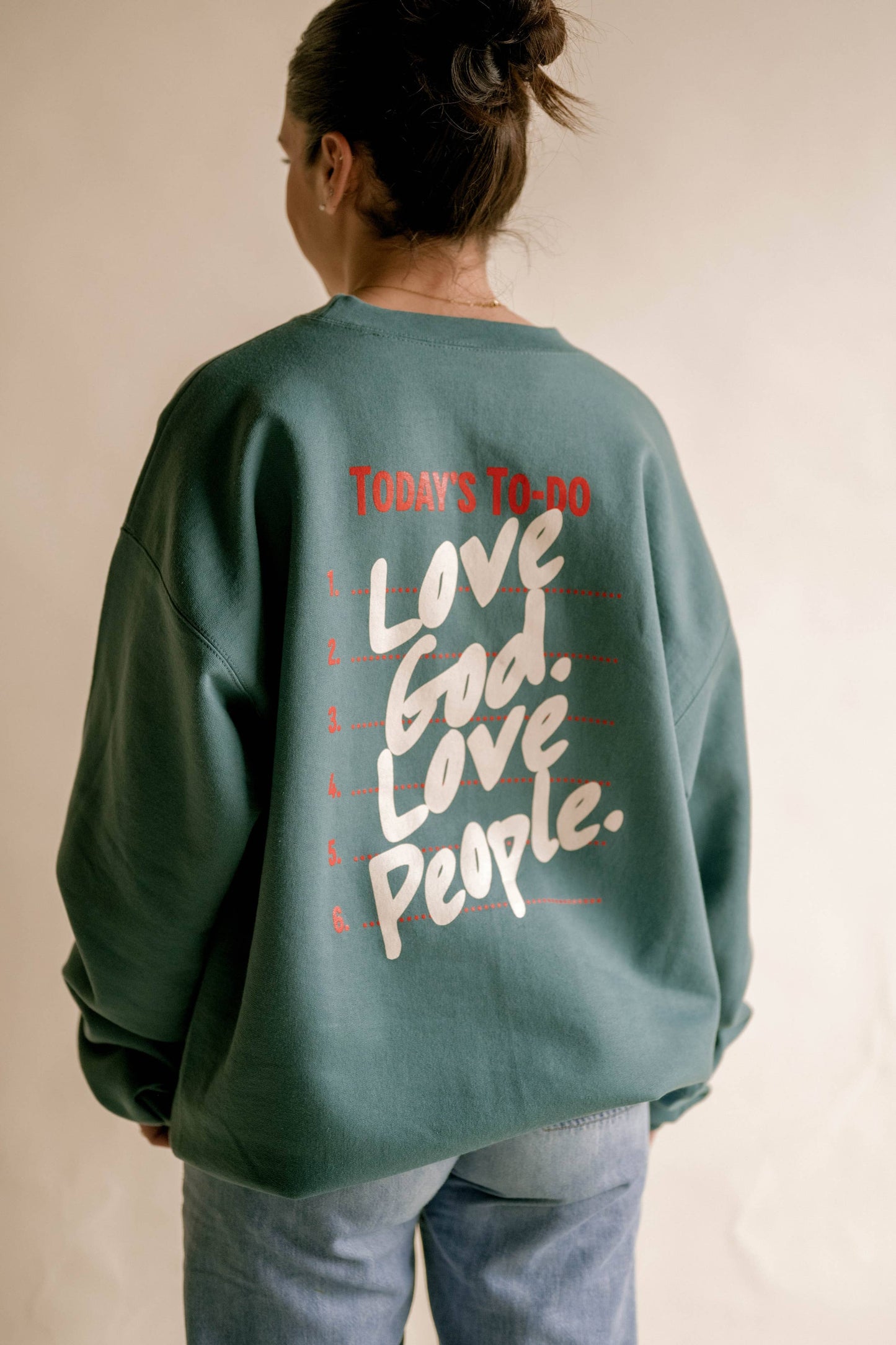 Love God Love People Pullover l Christian Pullover: S