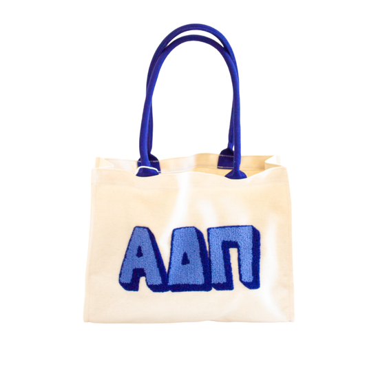 Chenille Sorority Gift Tote: ALPHA DELTA PI