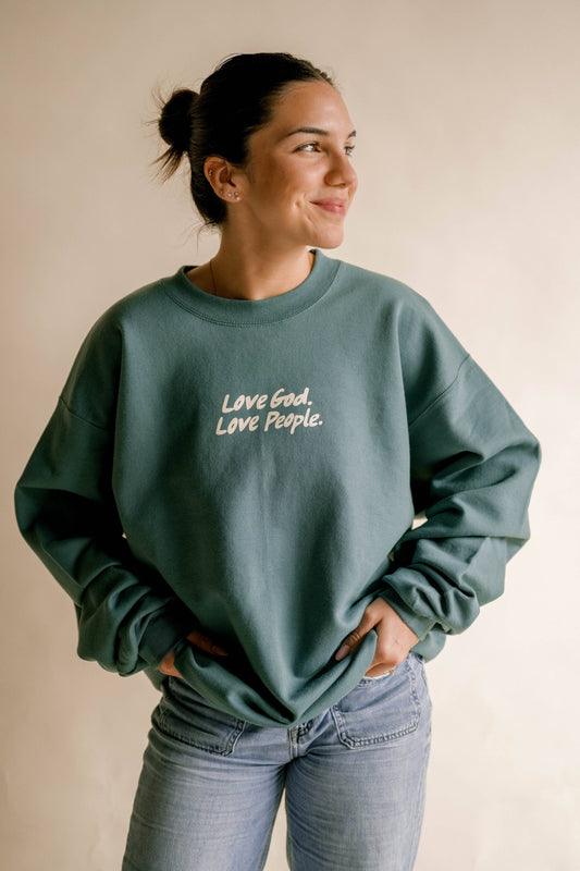 Love God Love People Pullover l Christian Pullover: L