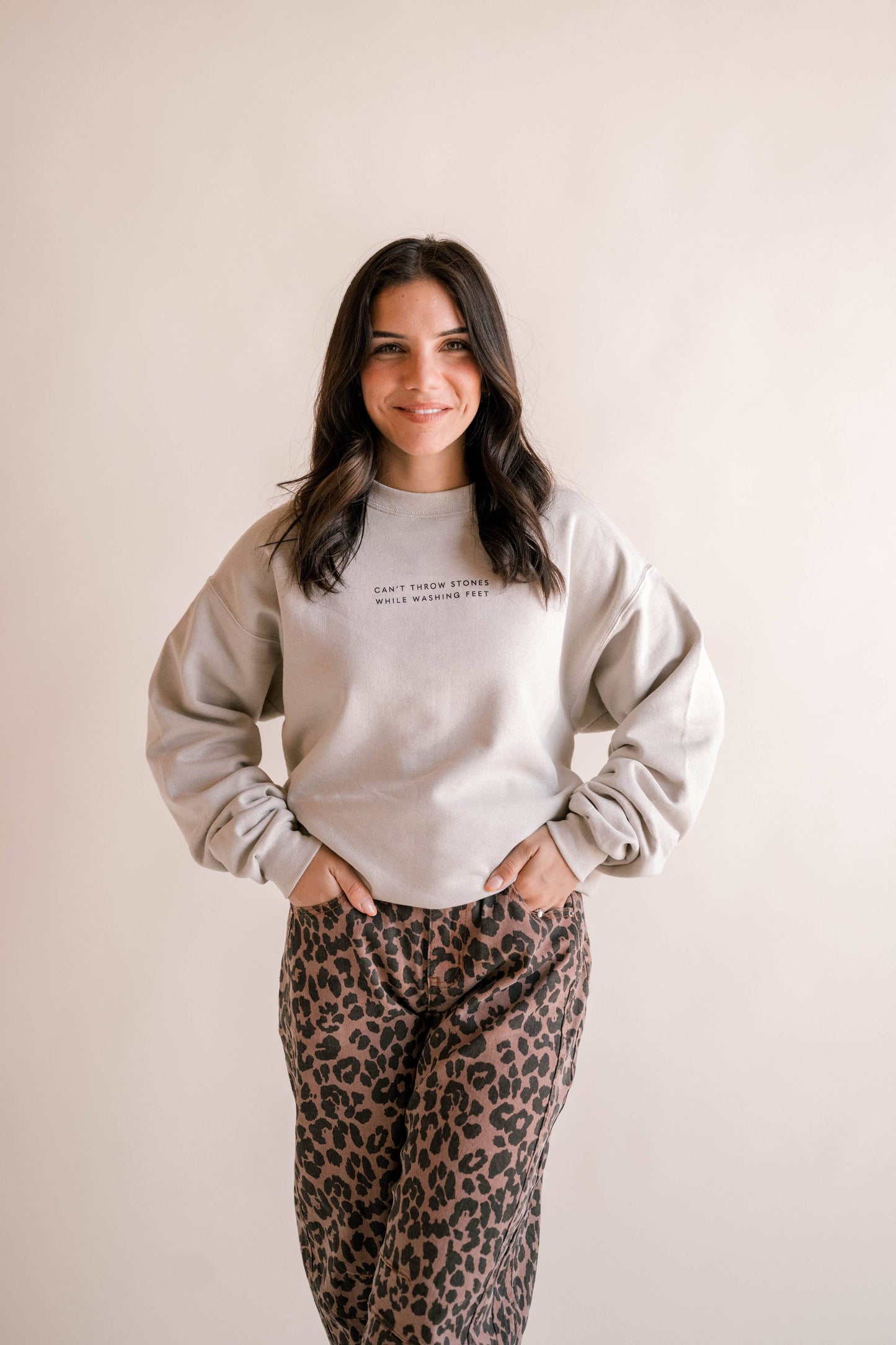 Can't Throw Stones Pullover | Christian Pullover : M