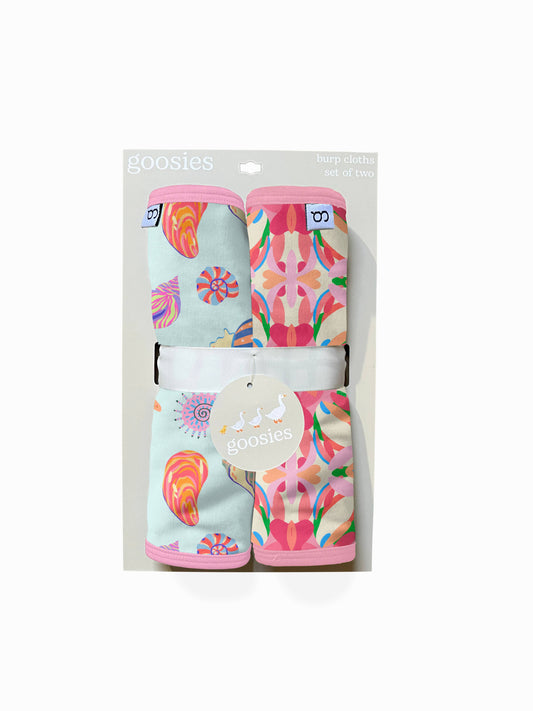 Beach Seashells Burp Cloth Set
