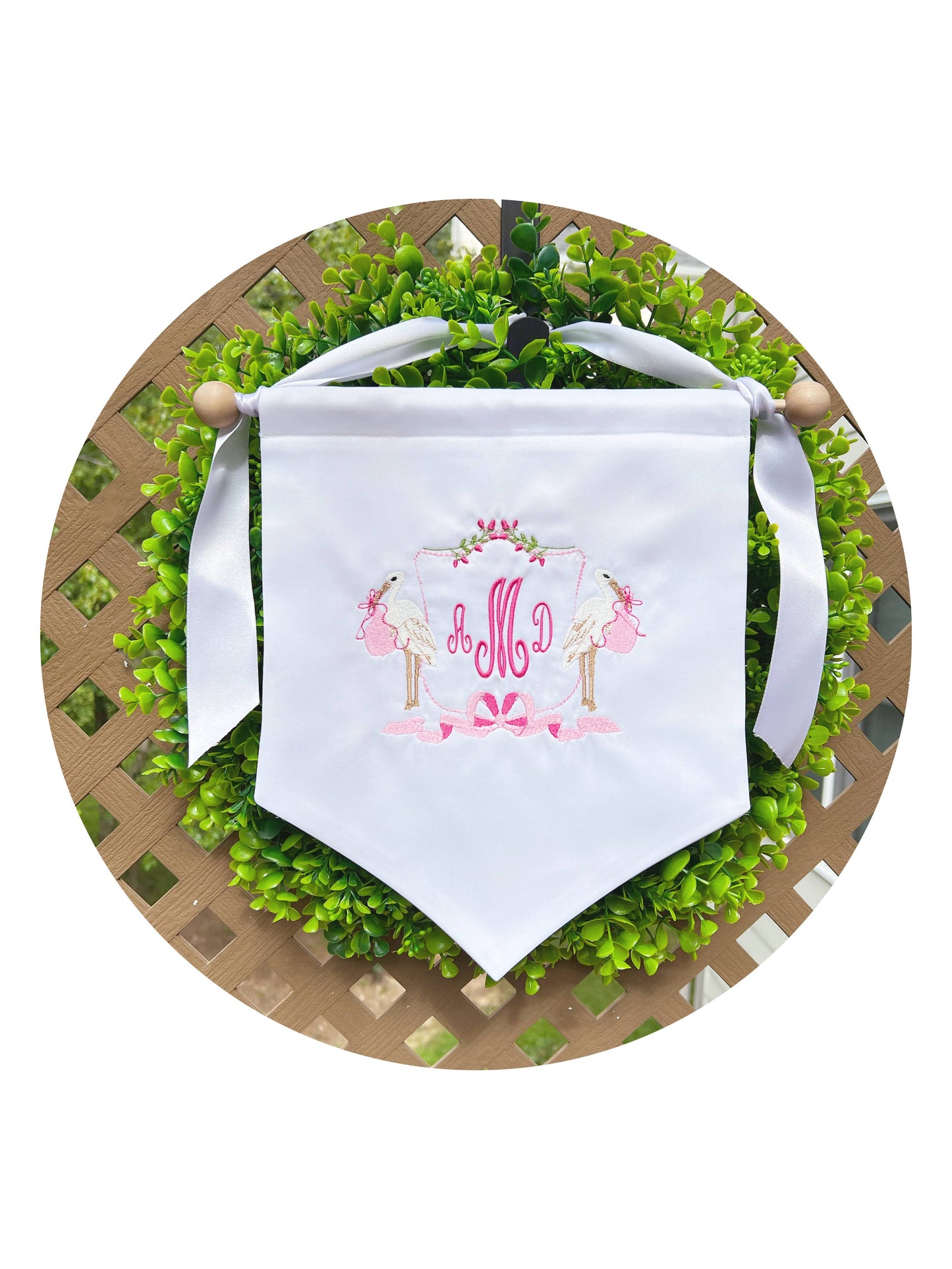 Satin Banner with Hanging Set: Blue