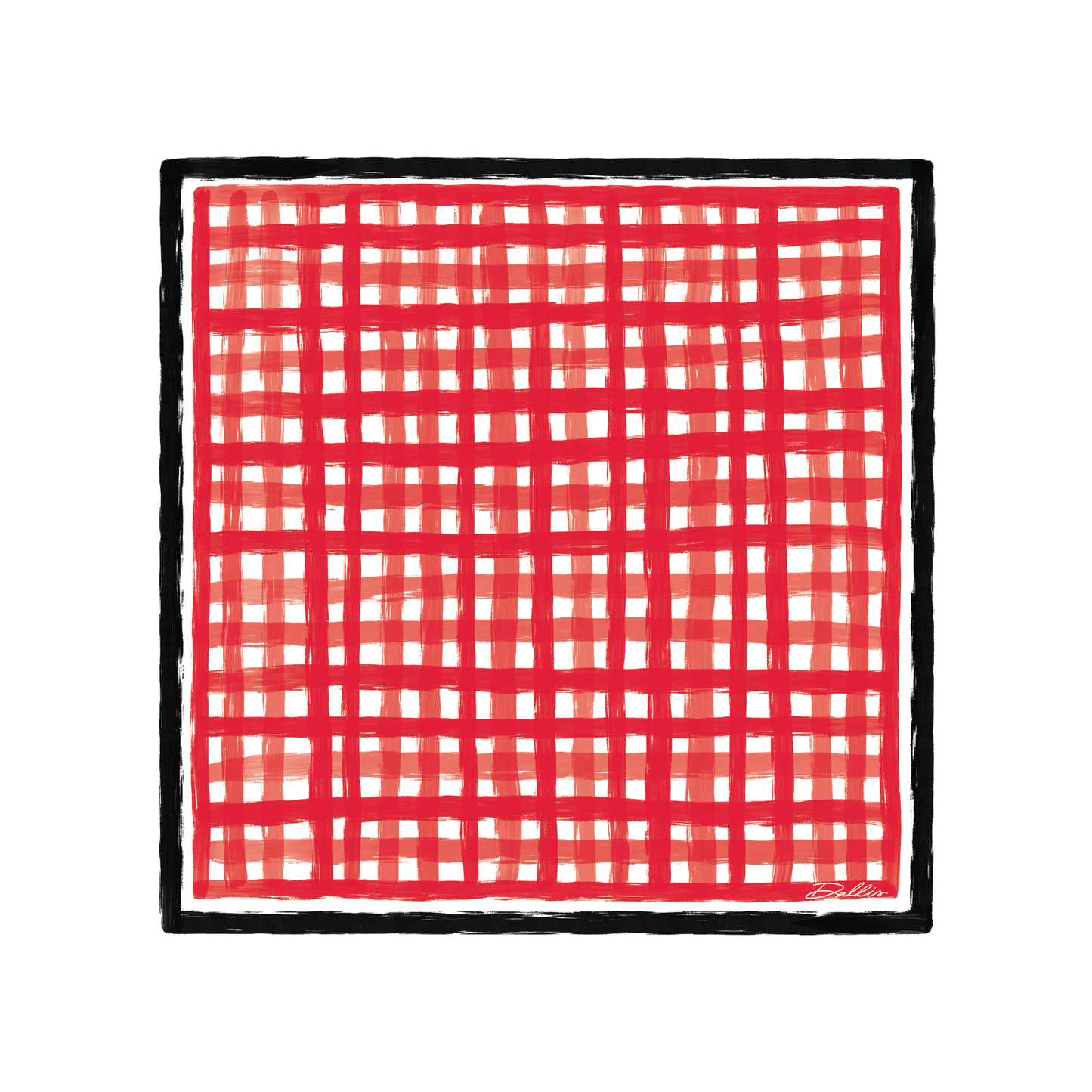 Tailgate Check Scarf in Red & Black