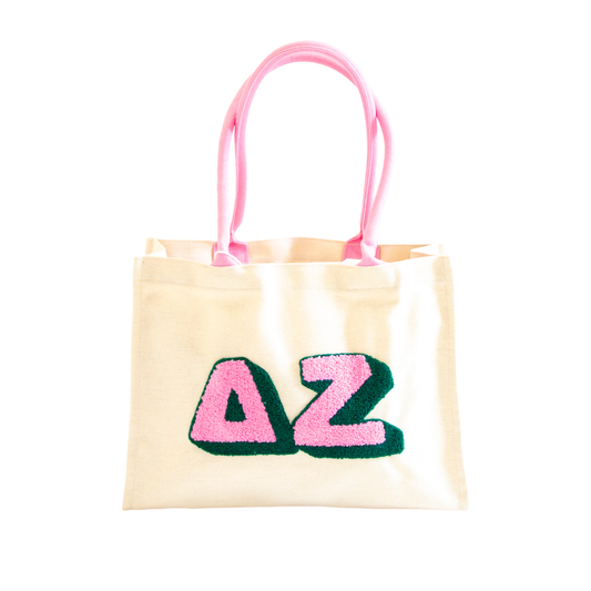 Chenille Sorority Gift Tote: DELTA ZETA