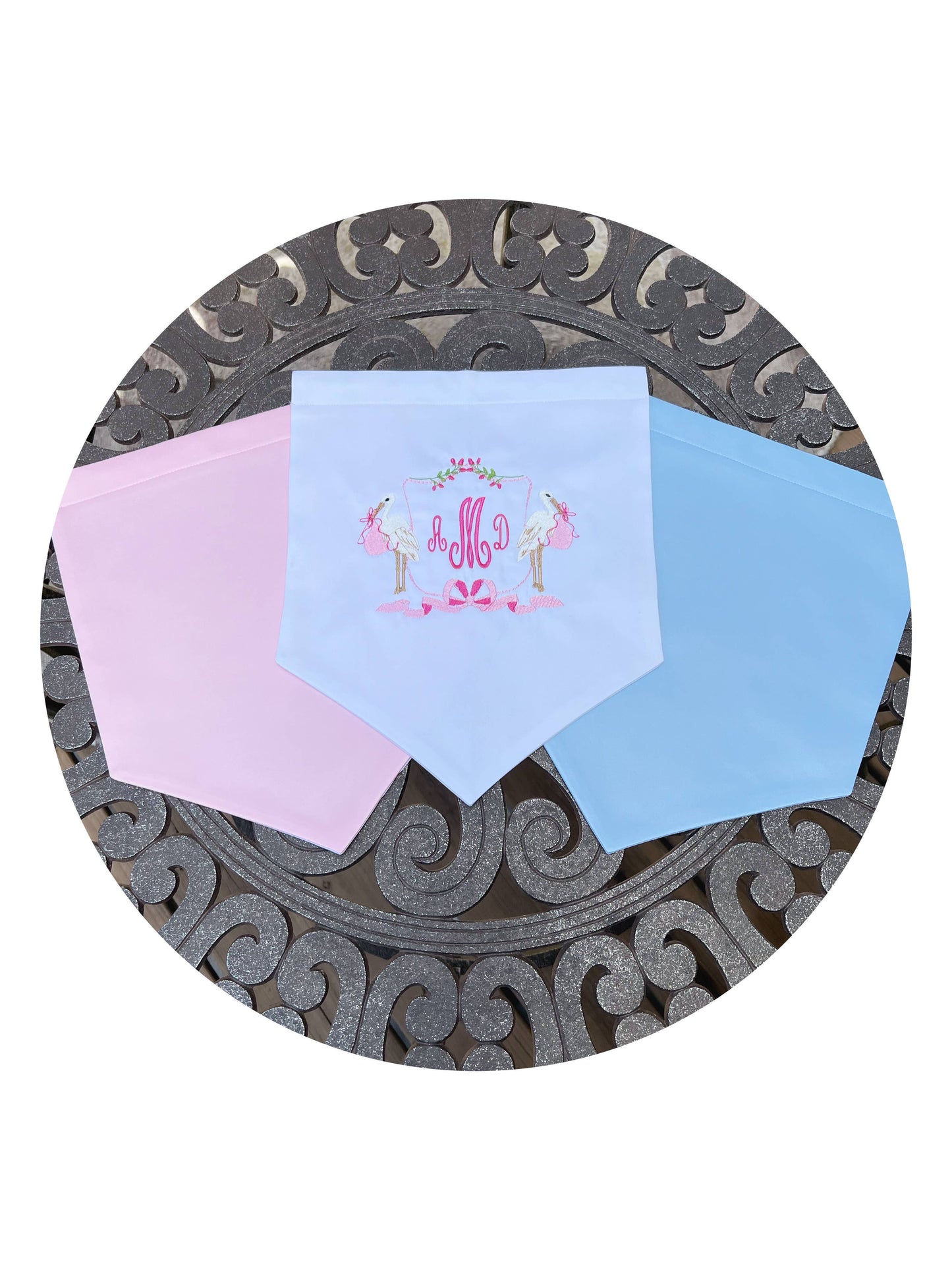 Satin Banner with Hanging Set: Blue